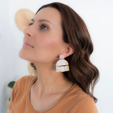 Load image into Gallery viewer, Checkered earring design