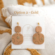 Load image into Gallery viewer, Minimal Geometric Earrings with Gold Details