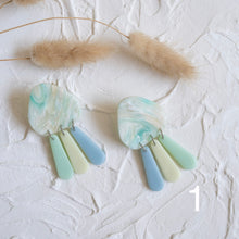 Load image into Gallery viewer, Waves Statement Dangle Earrings