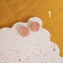 Load image into Gallery viewer, Earthy Colour Textured Stud Earrings