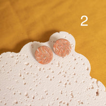 Load image into Gallery viewer, Earthy Colour Textured Stud Earrings