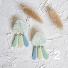 Load image into Gallery viewer, Waves Statement Dangle Earrings