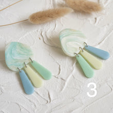 Load image into Gallery viewer, Waves Statement Dangle Earrings