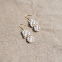 Load image into Gallery viewer, Puffy Squares Neutral Dangle