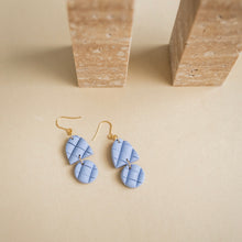 Load image into Gallery viewer, Minimalistic Puffy Square Dreamy Blue Dangle