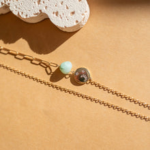 Load image into Gallery viewer, Dainty gold plated necklace with moon charm