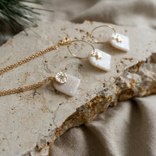 Load image into Gallery viewer, Festive 18k gold plated necklace with star charm in two colours