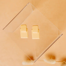 Load image into Gallery viewer, Bold Neutral Geometric Statement Stud Earrings (In multiple colours.)
