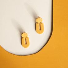 Load image into Gallery viewer, Handmade Minimal Neutral U-shape Dangle Earrings earrings (In multiple colours.)