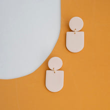 Load image into Gallery viewer, Geometric Neutral Minimal Statement Earrings (In multiple colours.)