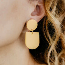 Load image into Gallery viewer, Geometric Neutral Minimal Statement Earrings (In multiple colours.)