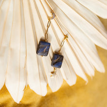 Load image into Gallery viewer, Boho Asymmetric Earrings with Moon and Star Charms