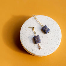 Load image into Gallery viewer, Stylish Dangle Moon and Stars Earrings with 18k Gold Plated chain