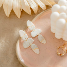 Load image into Gallery viewer, Organic Shape Textured Statement Lightweight Clay Dangle Earrings