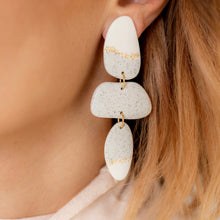 Load image into Gallery viewer, Neutral Colour Long Lightweight Dangle Earrings with Surgical stainless steel Earring Posts