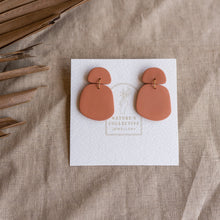 Load image into Gallery viewer, Organic shape minimal neutral dangle earrings. (In six colours.)
