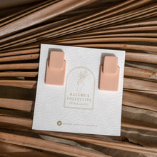 Load image into Gallery viewer, Bold Neutral Geometric Statement Stud Earrings (In multiple colours.)