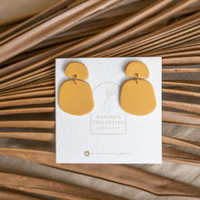 Load image into Gallery viewer, Organic shape minimal neutral dangle earrings. (In six colours.)