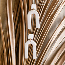 Load image into Gallery viewer, Handmade Minimal Neutral Bold Arch Dangle Earrings earrings (In multiple colours.)