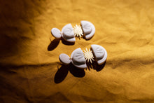 Load image into Gallery viewer, Unique Neutral Statement Golden Brass Sun Dangle Earrings