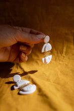 Load image into Gallery viewer, Unique Neutral Statement Golden Brass Sun Dangle Earrings