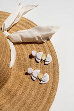 Load image into Gallery viewer, Unique Neutral Statement Golden Brass Sun Dangle Earrings