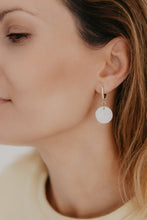 Load image into Gallery viewer, White Boho Star and Moon Clay Charm Gold Plated Chain Necklace / Boho polymer clay jewellery / Dainty White Star Boho Earrings on a Gold Plated Hoop