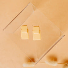 Load image into Gallery viewer, Bold Neutral Geometric Statement Stud Earrings (In multiple colours.)
