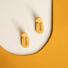 Load image into Gallery viewer, Handmade Minimal Neutral U-shape Dangle Earrings earrings (In multiple colours.)
