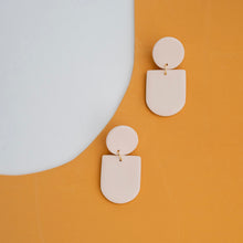 Load image into Gallery viewer, Geometric Neutral Minimal Statement Earrings (In multiple colours.)
